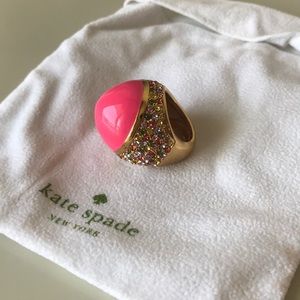 Kate Spade pink costume jewelry ring